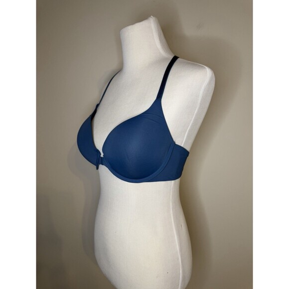 Victoria’s Secret Perfect Shape Front Clasp Bra 36C Blue - Picture 2 of 6